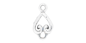 Starman Sterling Silver Essentials : Scrolly Heart Link 12 x 7mm