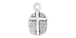 Starman Sterling Silver Religious : Cross On Small Rectangle Charm - 15.5 x 9mm