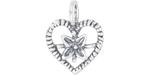 Starman Sterling Silver : Small Heart w/ Flower on a Cross in the Center