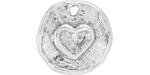 Starman Sterling Silver : Wavy Circle Charm w/Heart in Center