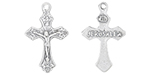 Starman Sterling Silver Religious : Medium Crucifix Pendant - 23.5 x 15mm