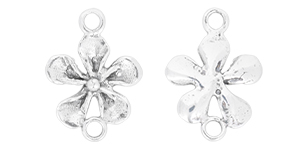 Starman Sterling Silver : 5 Petal Flower Link 20 x 15mm