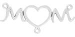 Starman Sterling Silver : Mom Charm w/ Heart "O" and Top Loops