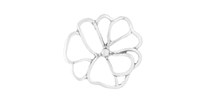 Sterling Silver Findings : Huge Open Flower Center / Link 36.5 x 34.5mm