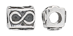 Starman Sterling Silver : Infinity Rectangle Bead 5 x 4.5mm