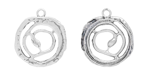 Starman Sterling Silver :  Bezel, Round, Open Back, 1 Loop 23 x 21mm