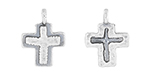 Starman Sterling Silver Religious : Small Cross Charm - 13.5 x 10mm