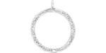 Starman Sterling Silver : Large Textured Ring w/ Top Loop And Bottom Hole