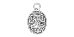 Starman Sterling Silver : Ganesha Charm 18 x 11.5mm