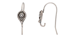 Starman Sterling Silver : Earwire - Fancy Teardrop 25 x 15.5mm