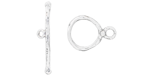 Starman Sterling Silver Essentials : Rough Design Toggle Clasp 18mm