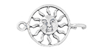 Starman Sterling Silver : Sun Wheel w/ Face Link 26.5 x 16.5mm