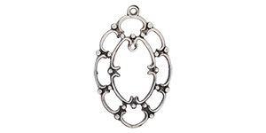 Starman Sterling Silver : Oval Chandelier Pendant 30 x 19mm