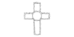 Starman Sterling Silver : Cross Bead Holder 26.5 x 20.5mm