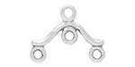 Starman Sterling Silver :  Jewelry Connector, Swirl, 4 Loop