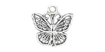 Starman Sterling Silver Essentials : Filigree Butterfly Charm 11 x 10mm