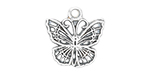 Starman Sterling Silver Essentials : Filigree Butterfly Charm 11 x 10mm