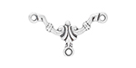 Starman Sterling Silver Essentials : Small Victorian 2 To 1 Link with Chandelier Center 17 x 10mm