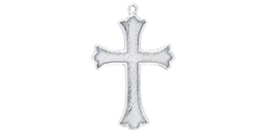 Starman Sterling Silver Religious : Cross Pendant - 34.5 x 22.5mm