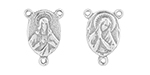 Starman Sterling Silver Religious : Small Oval Rosary Link - 15 x 10.5mm