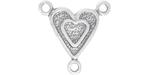 Starman Sterling Silver : Heart Center Link