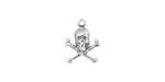 Starman Sterling Silver : Medium Skull and Crossbones Charm