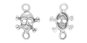 Starman Sterling Silver :  Skull & Crossbones Connector Charm