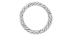 Starman Sterling Silver :  Jewelry Link, Round, Twisted 12 x 11.5mm