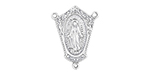 Starman Sterling Silver Religious : Medium Rosary Center Charm - 20 x 15mm