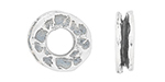 Starman Sterling Silver : Tiny Double Hammered Spacer 6 x 5.5mm