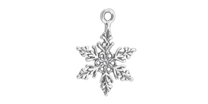 Starman Sterling Silver Essentials: Snowflake Charm - 19 x 13mm