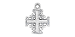 Starman Sterling Silver Religious : Small Jerusalem Cross Charm - 13.5 x 10.5mm