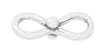 Starman Sterling Silver Essentials : Figure-8 Link with Round Accent Center 12 x 4.5mm