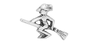 Starman Sterling Silver : Witch Charm 9.5 x 14mm