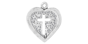 Starman Sterling Silver Religious : Cross Pendant - 17.5 x 15.5mm