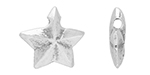 Starman Sterling Silver : Puffed Star Bead 8 x 8.5mm