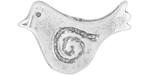Starman Sterling Silver :  Small Spiral Bird Bead