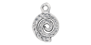 Starman Sterling Silver :  Spiral Charm, Tiny 9.5 x 6mm