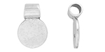 Starman Sterling Silver :  Glue-On Jewelry Bail, Round 14.5 x 9.5mm