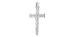 Starman Sterling Silver Religious : Nail Cross Pendant - 29 x 13.5mm