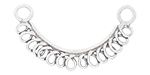 Starman Sterling Silver Essentials : Crescent Link Pendant with 15 Loops 24.5 x 13mm