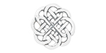 Starman Sterling Silver Essentials : Celtic Quatrefoil Cut-Out Link 9 x 9.5mm