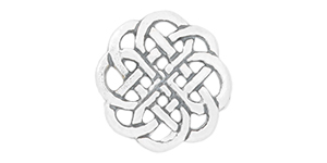 Starman Sterling Silver Essentials : Celtic Quatrefoil Cut-Out Link 9 x 9.5mm