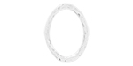 Starman Sterling Silver Essentials : Flat Oval Hammered Link 23 x 17mm