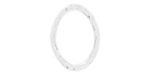 Starman Sterling Silver Essentials : Flat Oval Hammered Link 23 x 17mm