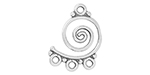 Starman Sterling Silver : Spiral Center Link w/ 4 Loops 17 x 12mm