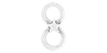 Starman Sterling Silver Essentials : Figure Eight Link With Star In The Middle 13 x 6.5mm