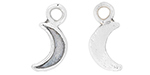 Starman Sterling Silver Essentials : Tiny Moon Charm 10 x 5mm