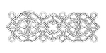 Starman Sterling Silver : Woven Design Link w/ 8 Stringing Holes 12 x 35mm