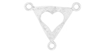 Starman Sterling Silver : Cut-Out Heart Triangle Link